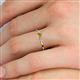 5 - Shirley 3.50 mm Round Citrine and Lab Grown Diamond Three Stone Engagement Ring 