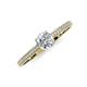 3 - Serina Classic Round Forever Brilliant Moissanite and Diamond 3 Row Micro Pave Shank Engagement Ring 