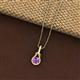 2 - Caron 5.00 mm Round Amethyst Solitaire Love Knot Pendant Necklace 