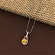 2 - Caron 5.00 mm Round Citrine Solitaire Love Knot Pendant Necklace 