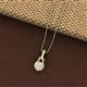 2 - Caron 5.00 mm Round White Sapphire Solitaire Love Knot Pendant Necklace 
