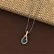 2 - Caron 5.00 mm Round London Blue Topaz Solitaire Love Knot Pendant Necklace 