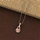 2 - Caron 5.00 mm Round Morganite Solitaire Love Knot Pendant Necklace 