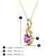 3 - Caron 5.00 mm Round Amethyst Solitaire Love Knot Pendant Necklace 