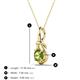 3 - Caron 5.00 mm Round Peridot Solitaire Love Knot Pendant Necklace 