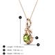 3 - Caron 5.00 mm Round Peridot Solitaire Love Knot Pendant Necklace 