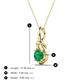 3 - Caron 5.00 mm Round Emerald Solitaire Love Knot Pendant Necklace 