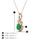 3 - Caron 5.00 mm Round Emerald Solitaire Love Knot Pendant Necklace 