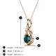 3 - Caron 5.00 mm Round London Blue Topaz Solitaire Love Knot Pendant Necklace 