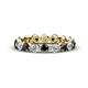 1 - Valerie 3.50 mm Black and White Diamond Eternity Band 