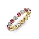 3 - Valerie 3.50 mm Pink Tourmaline and Lab Grown Diamond Eternity Band 