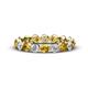 1 - Valerie 3.50 mm Citrine and Lab Grown Diamond Eternity Band 