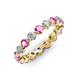 3 - Valerie 3.50 mm Pink Sapphire and Forever One Moissanite Eternity Band 