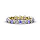 1 - Valerie 3.50 mm Tanzanite and Forever One Moissanite Eternity Band 