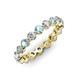 3 - Valerie 3.50 mm Aquamarine and Forever One Moissanite Eternity Band 