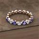 2 - Valerie 3.50 mm Iolite and Forever One Moissanite Eternity Band 