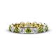 1 - Valerie 3.50 mm Peridot and Forever One Moissanite Eternity Band 