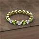 2 - Valerie 3.50 mm Peridot and Forever One Moissanite Eternity Band 
