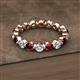 2 - Valerie 3.50 mm Red Garnet and Forever One Moissanite Eternity Band 