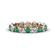 1 - Valerie 3.50 mm Emerald and Forever One Moissanite Eternity Band 