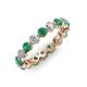 3 - Valerie 3.50 mm Emerald and Forever One Moissanite Eternity Band 