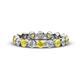 1 - Valerie 3.50 mm Yellow Sapphire and Forever One Moissanite Eternity Band 
