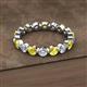 2 - Valerie 3.50 mm Yellow Sapphire and Forever One Moissanite Eternity Band 