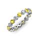 3 - Valerie 3.50 mm Yellow Sapphire and Forever One Moissanite Eternity Band 