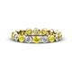 1 - Valerie 3.50 mm Yellow Sapphire and Forever One Moissanite Eternity Band 