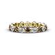 1 - Valerie 3.50 mm Smoky Quartz and Forever One Moissanite Eternity Band 