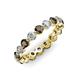 3 - Valerie 3.50 mm Smoky Quartz and Forever One Moissanite Eternity Band 