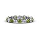 1 - Valerie 3.50 mm Peridot and Forever One Moissanite Eternity Band 