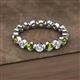 2 - Valerie 3.50 mm Peridot and Forever One Moissanite Eternity Band 