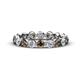 1 - Valerie 3.50 mm Smoky Quartz and Forever One Moissanite Eternity Band 