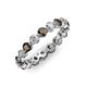 3 - Valerie 3.50 mm Smoky Quartz and Forever One Moissanite Eternity Band 