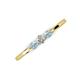 3 - Shirley 4.00 mm Round Lab Grown Diamond and Aquamarine Three Stone Engagement Ring 