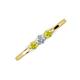 3 - Shirley 4.00 mm Round Yellow and White Yellow Diamond Three Stone Engagement Ring 