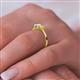 5 - Shirley 4.00 mm Round Yellow and White Yellow Diamond Three Stone Engagement Ring 