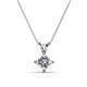 1 - Jassiel 6.00 mm Princess Cut Forever Brilliant Moissanite Double Bail Solitaire Pendant Necklace 