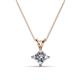 1 - Jassiel 6.00 mm Princess Cut Forever Brilliant Moissanite Double Bail Solitaire Pendant Necklace 