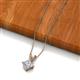 2 - Jassiel 6.00 mm Princess Cut Forever Brilliant Moissanite Double Bail Solitaire Pendant Necklace 