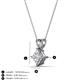 3 - Jassiel 6.00 mm Princess Cut Forever Brilliant Moissanite Double Bail Solitaire Pendant Necklace 