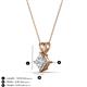 3 - Jassiel 6.00 mm Princess Cut Forever Brilliant Moissanite Double Bail Solitaire Pendant Necklace 