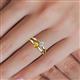 5 - Ria 4.00 mm Round Citrine and Diamond Split Shank 2 Stone Engagement Ring 