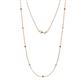 1 - Adia (9 Stn/2mm) Diamond and Lab Created Alexandrite on Cable Necklace 