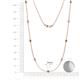 2 - Adia (9 Stn/3mm) Smoky Quartz and Diamond on Cable Necklace 