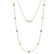 1 - Adia (9 Stn/3mm) Lab Grown Diamond and Lab Created Alexandrite on Cable Necklace 