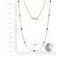 2 - Adia (9 Stn/3mm) Ruby and Lab Grown Diamond on Cable Necklace 