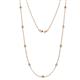 1 - Adia (9 Stn/3mm) Citrine and Lab Grown Diamond on Cable Necklace 