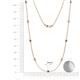 2 - Adia (9 Stn/3mm) Iolite and Lab Grown Diamond on Cable Necklace 